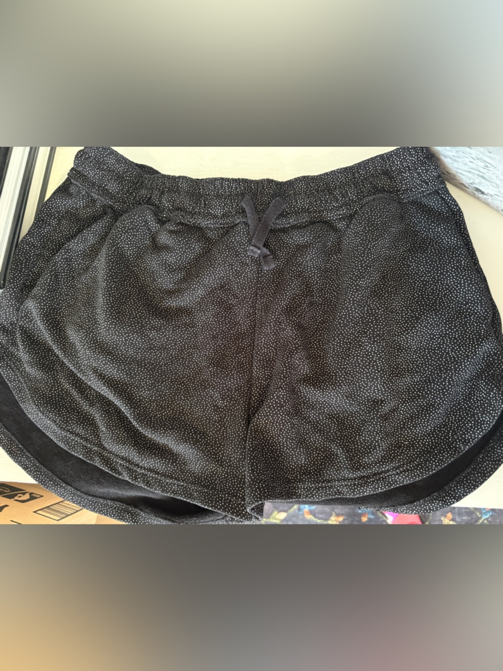 H&M Black Dot-Print Athletic Lounge Shorts